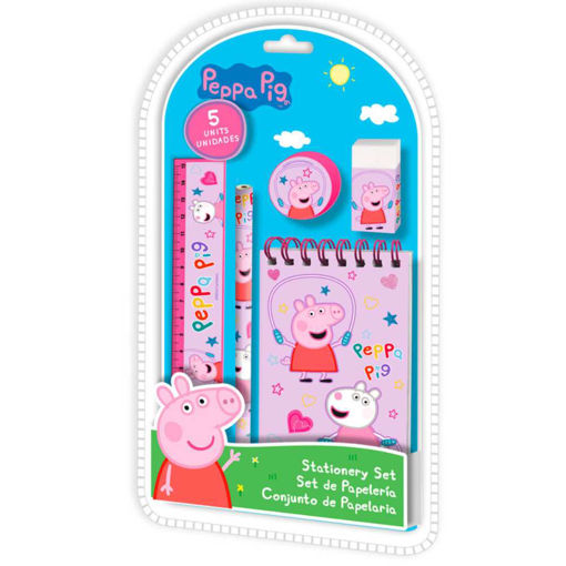 Picture of PEPPA PIG SKIPPING 5 PIECE STATIONERY SET